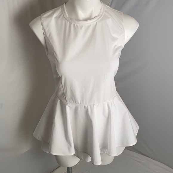 Marni white layered peplum sleeveless top 38 - Picture 2 of 12